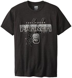 NBA San Antonio Spurs Men's Tony Parker 9 Tonal Logo T-Shirt, Charcoal, Medium