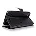 Cellularvilla Wallet Case for ZTE Boost MAX N9520 Pu Leather Wallet Card Flip Open Pocket Case Cover Pouch (Carbon Fiber Black)