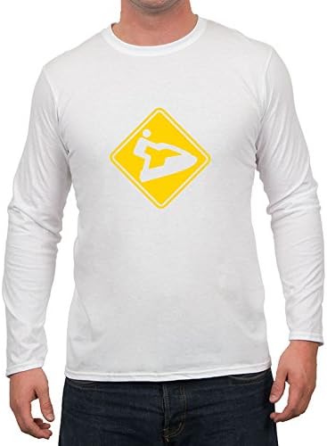 Men Jetski_jet_ski_roadsign_2 Long-sleeve -large Creative Designed White