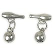 Mens Accessory Cuff Links Pair Sterling Silver