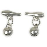 Mens Accessory Cuff Links Pair Sterling Silver (cflng269)