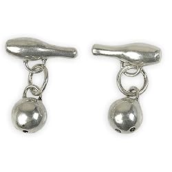 Mens Accessory Cuff Links Pair Sterling Silver