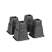 Kennedy Home Collections Adjustable Black Bed Risers - 8 Inch