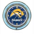 NHL Buffalo Sabers Neon Clock - 14 inch Diameter - Game Room Products > Neon Clocks > NHL - Hockey