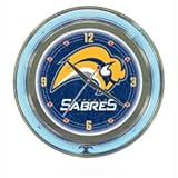 New NHL Buffalo Sabres Neon Clock 14 inch Diameter