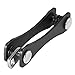 Compact Key Holder By TIGER-KEY, Smart Key Organizer - Key Case, Premium Aluminum Alloy - Practical Multi Tool Keychain, Extended Key Holder (2-6 Keys, Black)