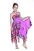 Girl Gypsy Uneven Button Hawaiian Luau Dress in Purple