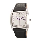 Ted Baker Men's TE1003 Twist-Ted Slant 3-Hand Analog Leather Strap Watch