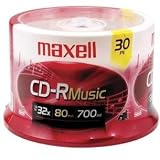 Maxell Music 32x 80 minute 700MB CD-R Media for Audio, 30 Pack Spindle by Maxell