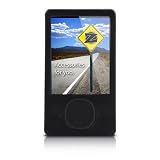 yooZoo Silicone Skin Case with Workout Armband Screen Protector Belt Clip and Lanyard for Microsoft Zune 80 Players - Midnight Black