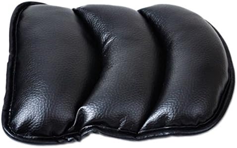 Car Auto Armrests Cover Vehicle Center Console Arm Rest Seat Box Pad Protective Case Soft PU Mats Cushion Universal (Black)