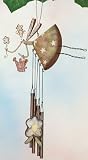 Sunset Vista Designs Twinkling Angel Wind Chime With Flower, 19-Inch long
