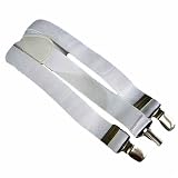 White Adjustable Suspenders