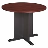 Bush Furniture Round Conference Table, Hansen Cherry Galaxy