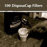 DisposaCup Filters - 100 Disposable Replacement Filters for Use in DisposaCups and others - Box of 100 Filters - FREE PRIME SHIPPING