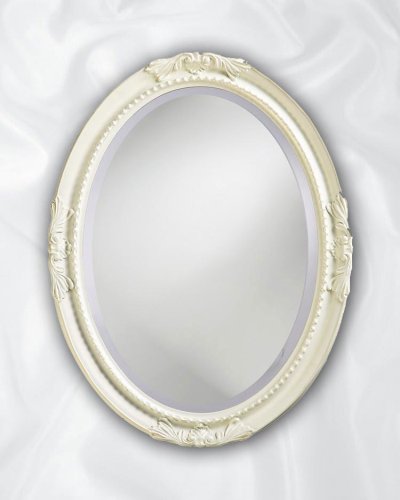 Emma Antique White Finish Oval 33