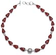 Handmade Gemstone Jewelry Silver Carnelian Necklace 18.50 inches