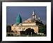 13th-Century Turquoise-Tiled Dome and Minaret of the Mevlana Turbesi Museum, Konya, Turkey Places Framed Art Poster Print by John Elk III, 31x25