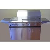 ProFire Professional Series 48 Inch Propane Gas Grill With Rotisserie And Double Side Burner - On Cart