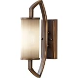 Murray Feiss WB1498PCN, Logan Glass Wall Sconce Lighting, 1 Light, 60 Total Watts, Pecan