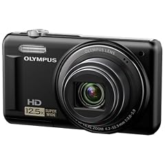 Olympus VR-325 Digitalkamera (14 Megapixel, 12-fach opt. Zoom, 7,6 cm (3 Zoll) Display, bildstabilisiert) inkl. Tasche und 4GB SD-Speicherkarte schwarz