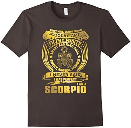 Men's I Never Said I Was Perfect I Am A Scorpio T Shirt Medium Asphalt