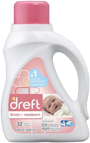 3 x Dreft Liquid Laundry Detergent (HEC) 32 loads, Stage 1: Newborn 50 oz (1.47 L)