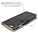 Caseflex iPhone 6S Case Black Genuine Leather Wallet Cover