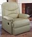 Ivory Leather Upholstered Recliner