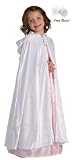 Little Adventures Girl's Long White Velvet Cloak/Cape with Hood for Princess Dress Up Costumes-Size 5-9 w/Free Bow-Machine Washable!