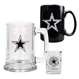 3 pc Dallas Cowboys Gift Set - Clear/ Black