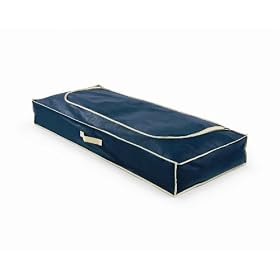 H & L Russel Ltd Underbed Chest, Marine Blue with Clotted Cream Trim