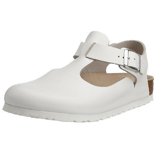 Birkenstock Bonn Smooth Leather, Style-No. 64133, Unisex Clogs, White, EU 36, slim width