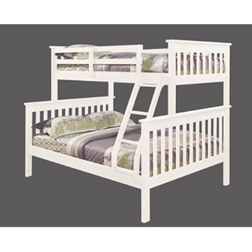 Twin over Full Mission Bunk Bed in White