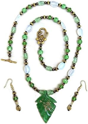 Jewelry Making Kit Chloé Glass Pendant and Earrings DIY Bead KIT