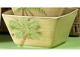 Clay Art Palm Island Fan Palm Tree Bowl