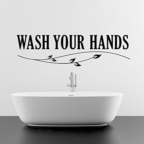 Haiqingor Wash Your Hands Waterproof Removable Decal Sticker Home Decoration