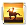 Riding Off Into The Sunset Animal Photo Italian Charms Bracelet Link