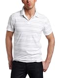 Calvin Klein Jeans Men's Vision Stripe Polo Shirt, White, X-Large