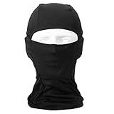 OneTigris タクティカルフェイスマスク　超薄い生地コスプレマスク　UVハット　吸汗 速乾　自転車用　防寒対策　美肌対策　日焼け止め アウトドアマスクカバー(ブラック)