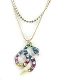 Betsey Johnson Jewelry Rio Snake Pendant Necklace