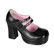 Demonia Shoes Women's GOTHIKA-09, 3 1/2" Platform Black Pu Shoe