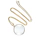 Necklace with 1-3/4 Inch Optical Magnifier Lens and 36-Inch Gold Chain for Library, Reading Fine Print, Zooming, Increase Vision, Jewelry