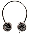 Headart Spiderweb Graphic Extreme Digital Folding Headphones, Black
