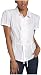 Jeanstar Women's Shiloh Tuxedo Collar Ruffle Top
