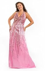 Plus Size Chiffon/Taffeta/Tulle Crystals Lace Crystal Beaded Applique Evening Dress 