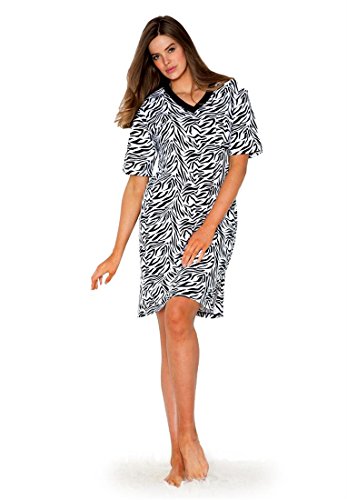 Dreams & Co. Women's Plus Size Short Knit Printed Sleepshirt