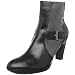 BeautiFeel Women's Kitra Ankle Boot,Black/Grey/Leather,36 EU/5 M US