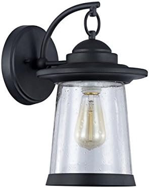 Chloe Transitional 1-light Textured Black Outdoor Wall Sconce