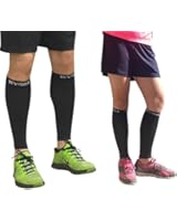 Calf Compression Sleeve - BeVisible Sports Men and Women's Leg Compression Sleeves - True Graduated Compression - Calf Guard Shin Splints Sleeves - Best for Basketball, Running, Baseball, Walking, Cycling, Training and Travel - Boosts Circulation - Aids Faster Recovery - 1 Pair - Satisfaction Guaranteed
